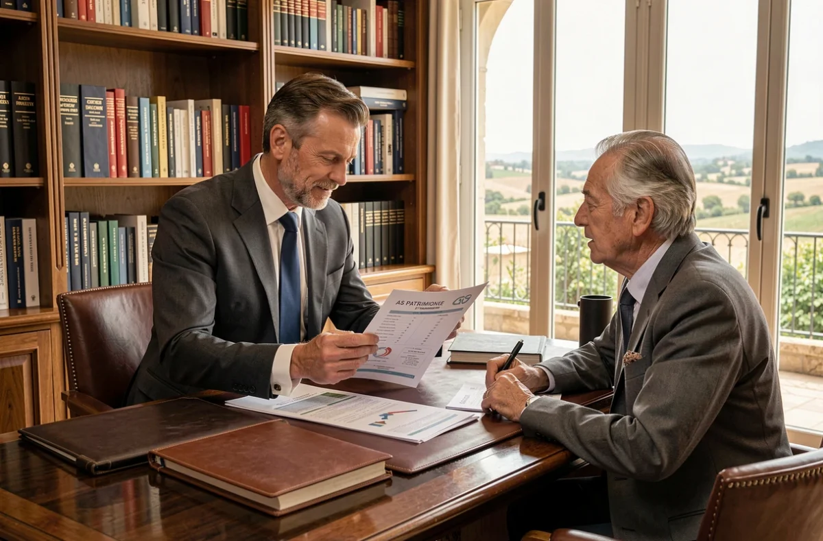 Un conseiller AS Patrimoine et Financement analyse un dossier de gestion de patrimoine et de financement